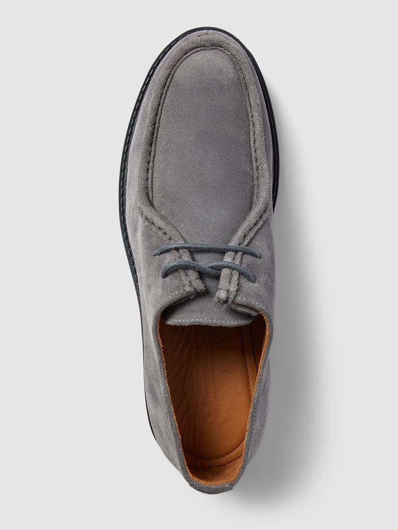 Schnürschuhe aus Leder Modell 'TIM' in dunkelgrau