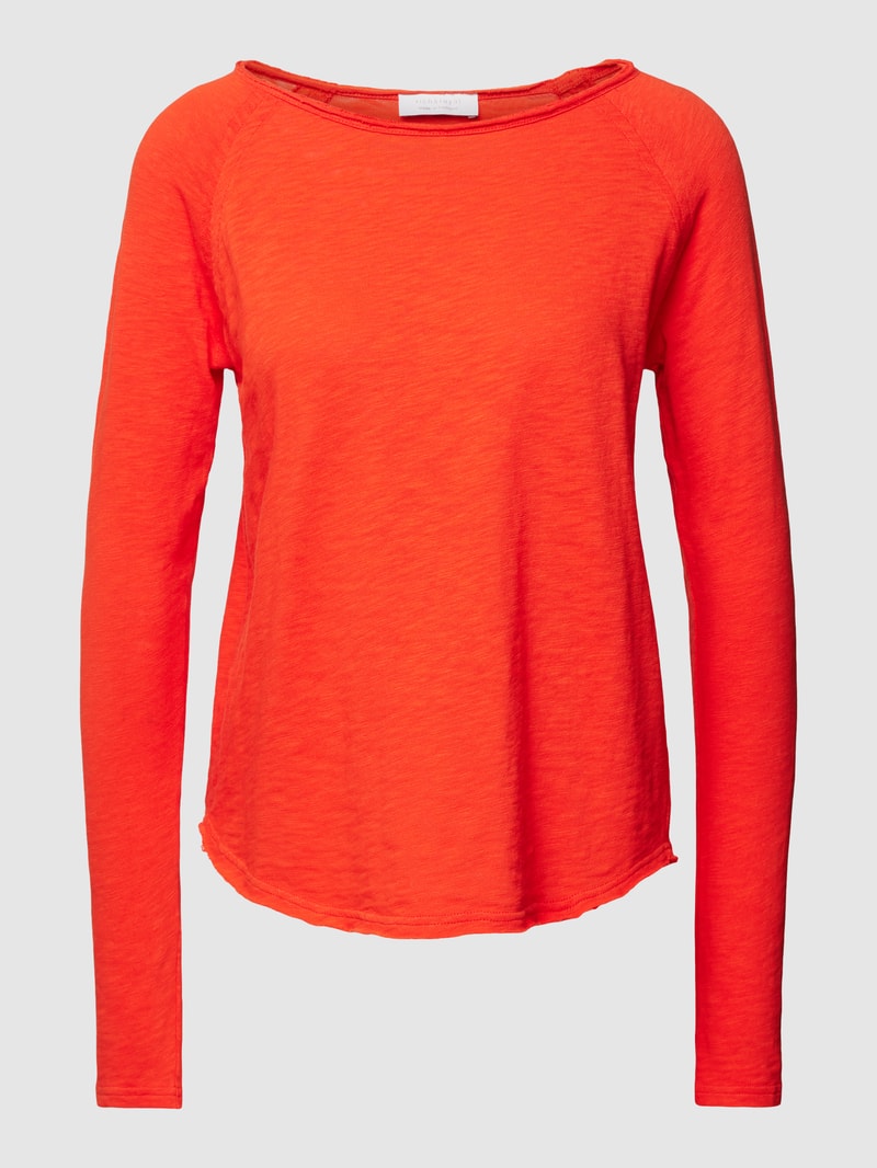Longsleeve mit U-Boot-Ausschnitt in rot