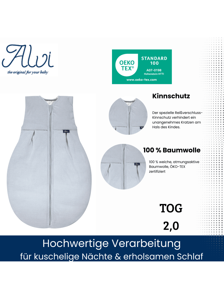 Kinderhaus Blaubär 4-Season Mull-Schlafsack TOP in Sky Way günstig kaufen