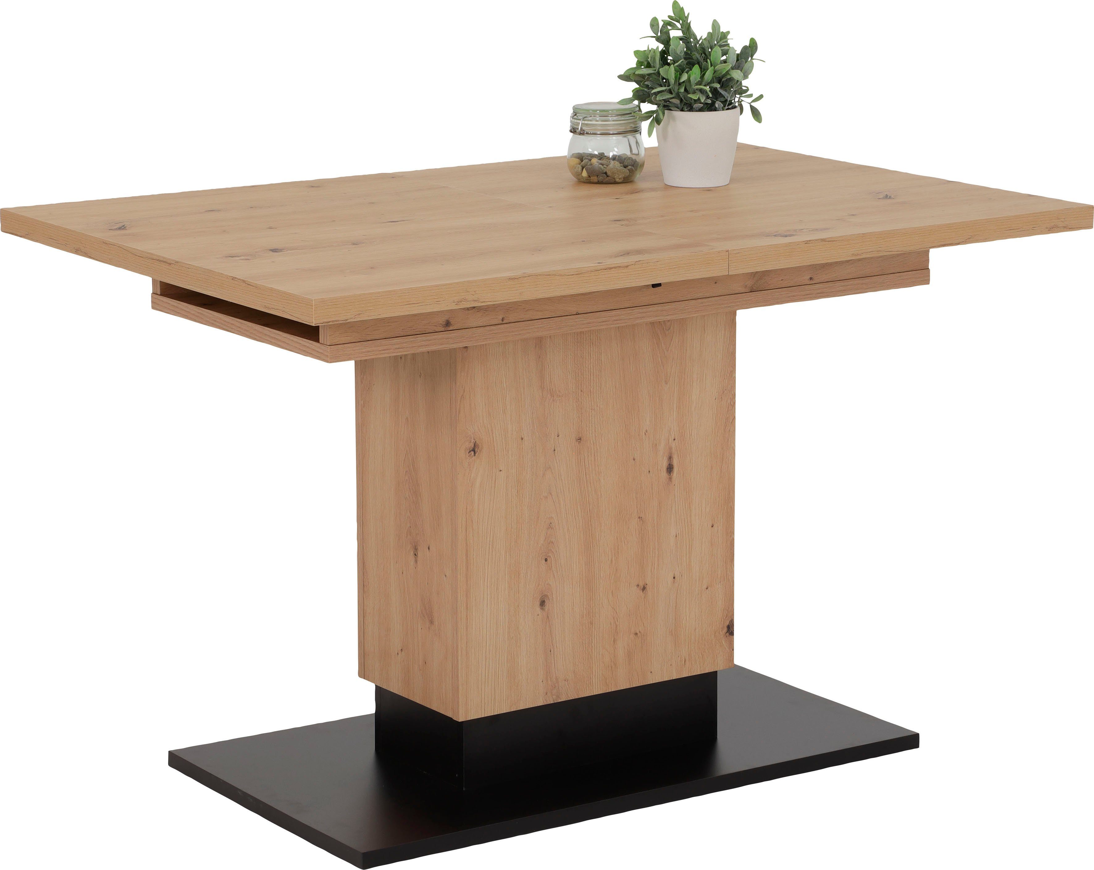 HELA Säulen-Esstisch Lorena T, ausziehbar 120-180 cm