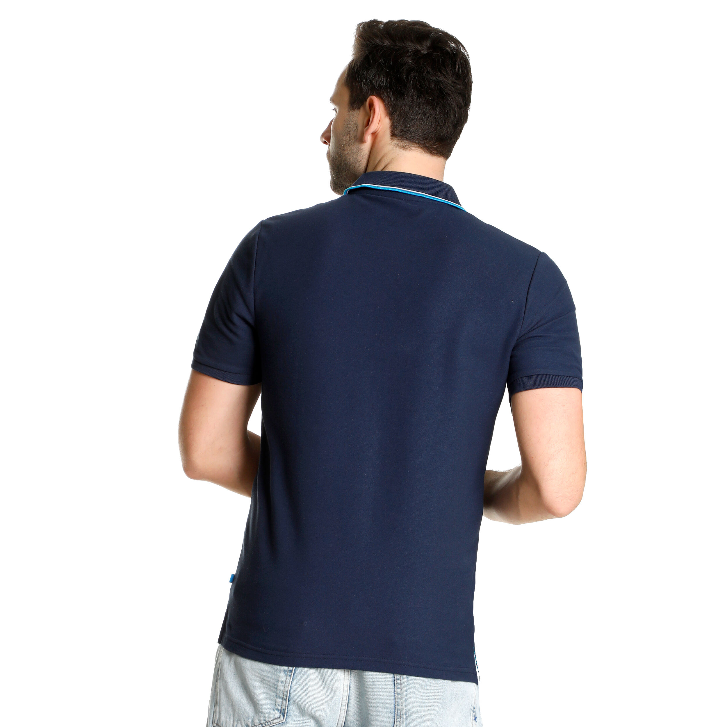 AO Player Polo Herren - Dunkelblau, Blau