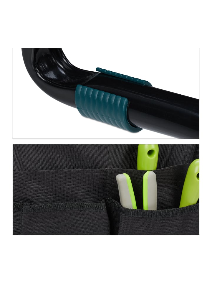 relaxdays Kniebank Garten in Schwarz - (B)60 x (H)50 x (T)27,5 cm günstig kaufen onesize