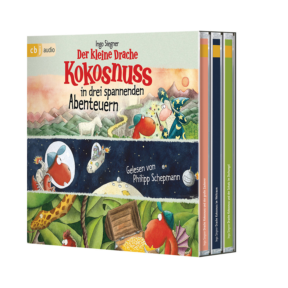 Der kleine Drache Kokosnuss in drei spannenden Abenteuern, 3 Audio-CDs