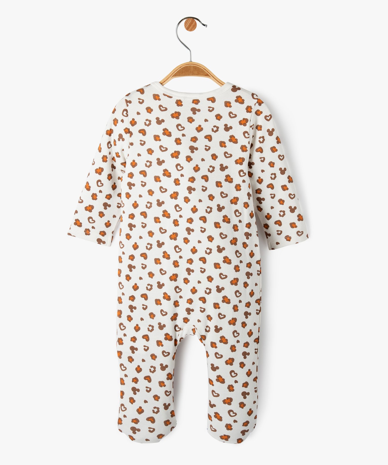 Pyjama ouverture devant zippée motif Minnie bébé - DS marron | GEMO