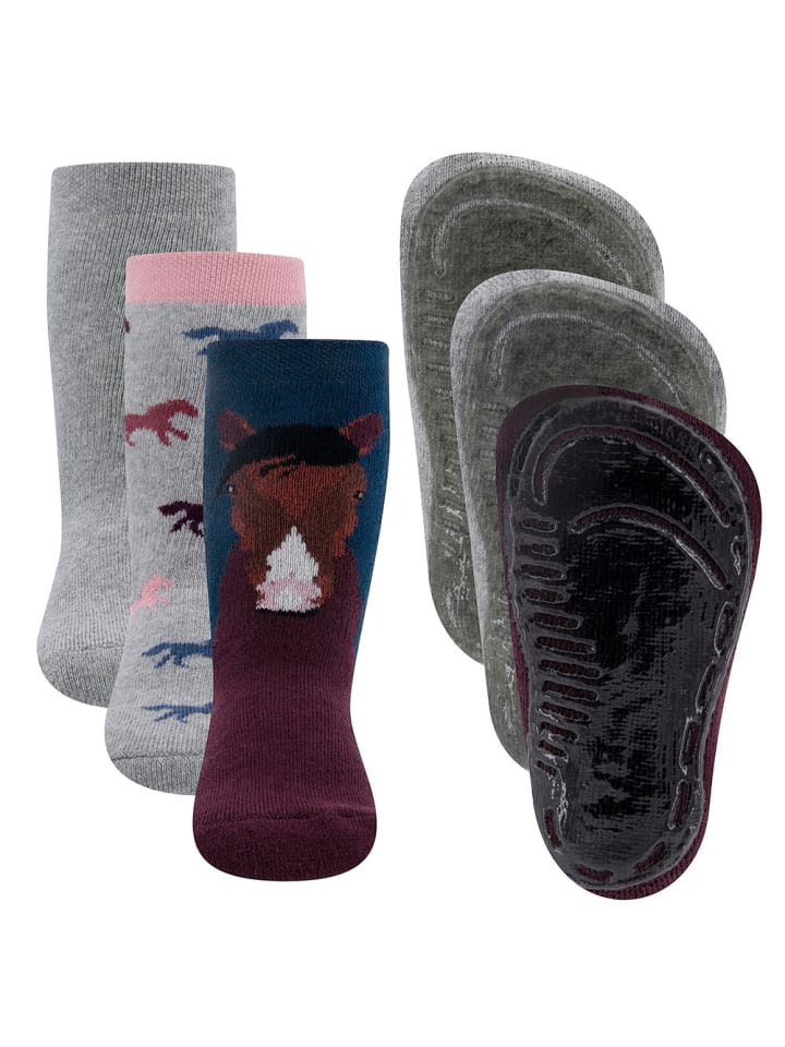 ewers Stoppersocken 3er Pack Pferd in bunt günstig kaufen