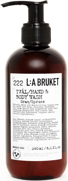 L:A Bruket No. 222 Hand & Body Wash Spruce Duschgel