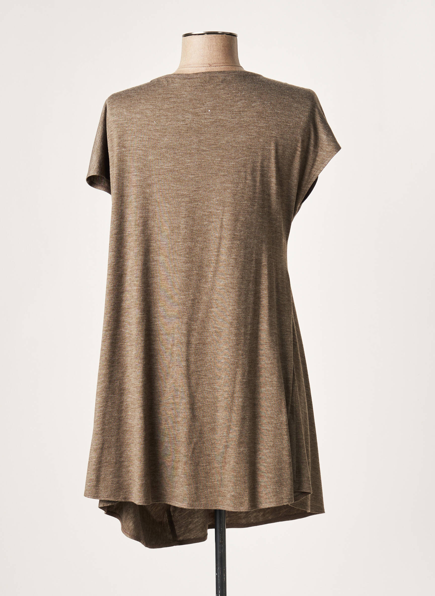 Lauren Vidal Tuniquemanchecourte Femme couleur marron