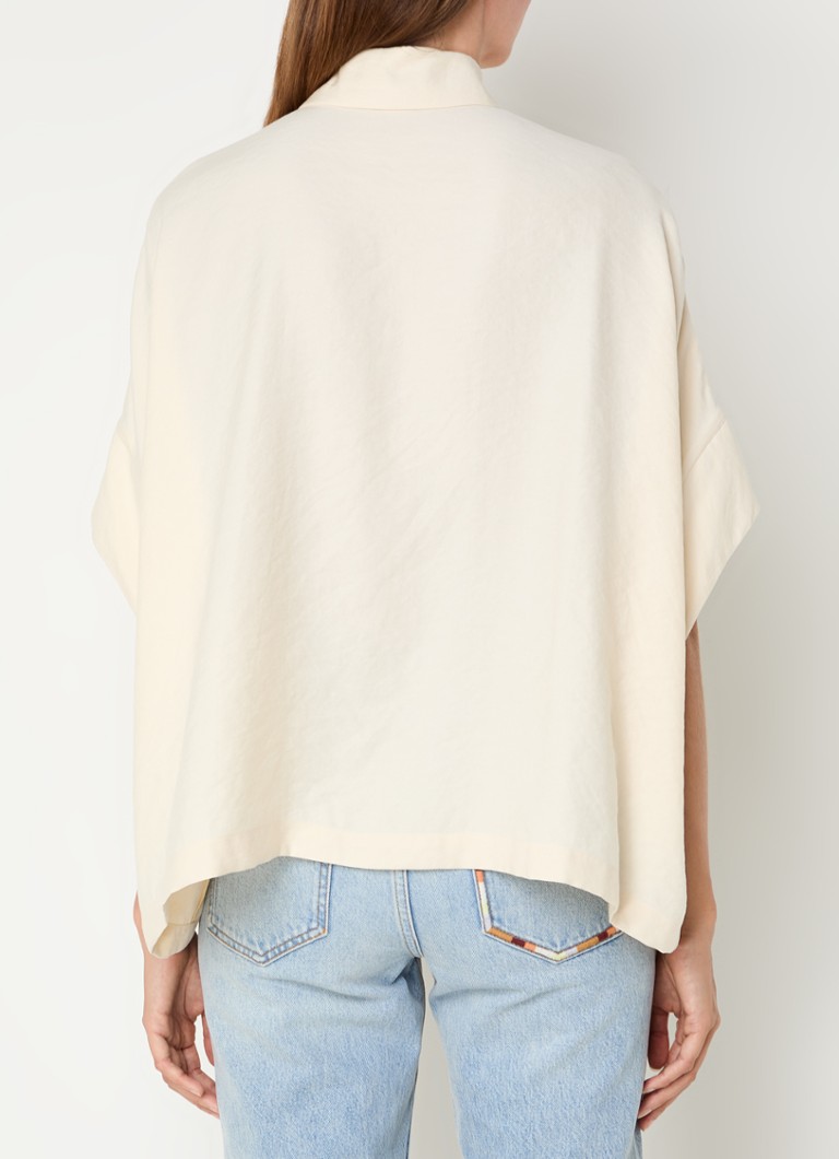 Benetton  Summer mood oversized blouse met vleermuismouw