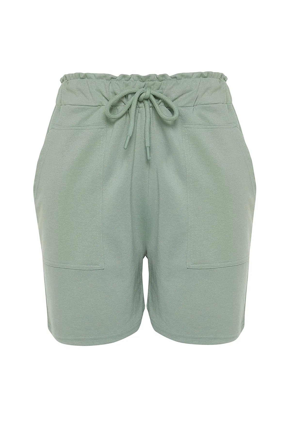 Trendyol Curve  Grüne Strickshorts mit elastischem Bund TBBSS22SR0541
