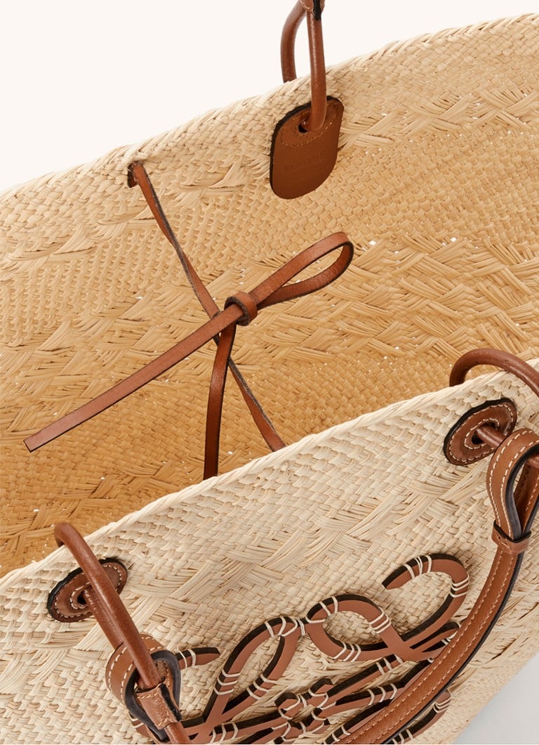 LOEWE Anagram Basket Suuri ostoskassi vasikannahkaisilla yksityiskohdilla