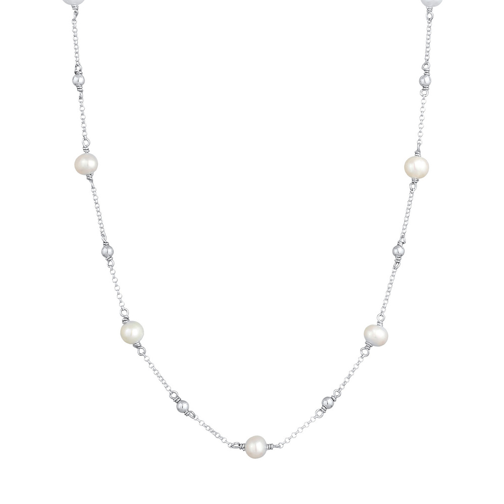 Elli Elli Collier Femmes Boules Filigrane avec Perles d'eau douce en Argent Sterling 9 collier