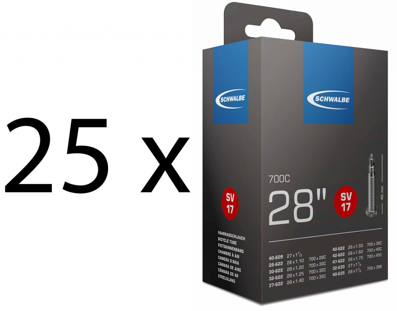 Schwalbe SV 17 Schlauch für 28
