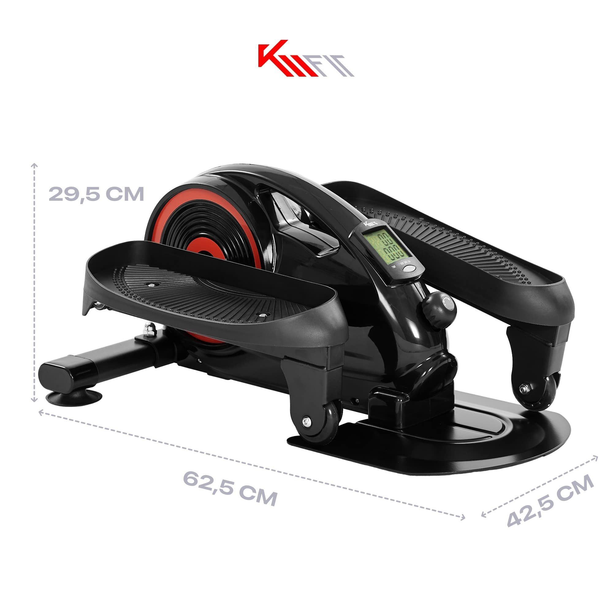 KM - Fit Multitrainer Heimtrainer Mini Ellipsentrainer Fitness Sport Display + APP, (Stück, Schwarz)