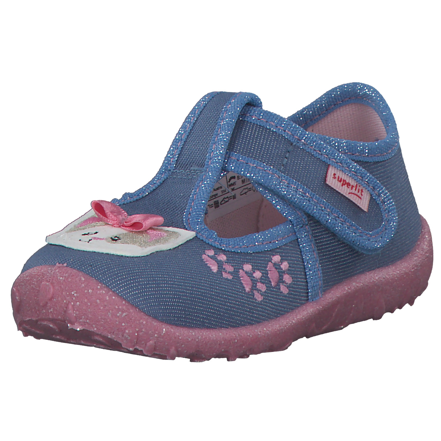 Superfit SPOTTY 09256, Hausschuhe, Kinder, Hellblau
