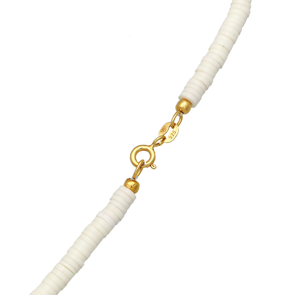 Elli Elli Collier Femmes Boho perles multicolores Coquillage en argent sterling 925 pl collier