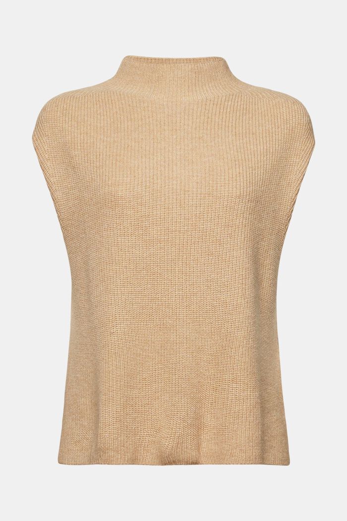 Rippstrickweste aus Wollmix