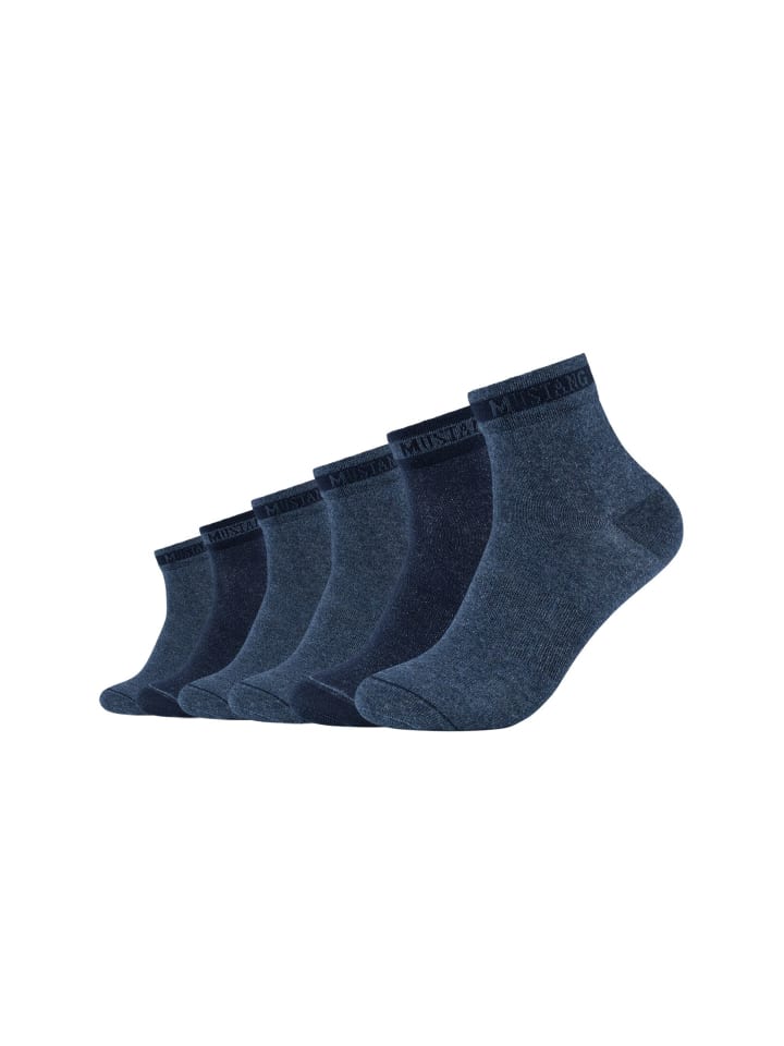 Mustang Kurzsocken 6er Pack casual in jeans mix günstig kaufen