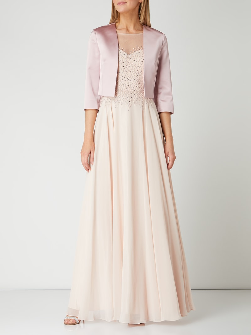 Bolero aus Satin in rosé