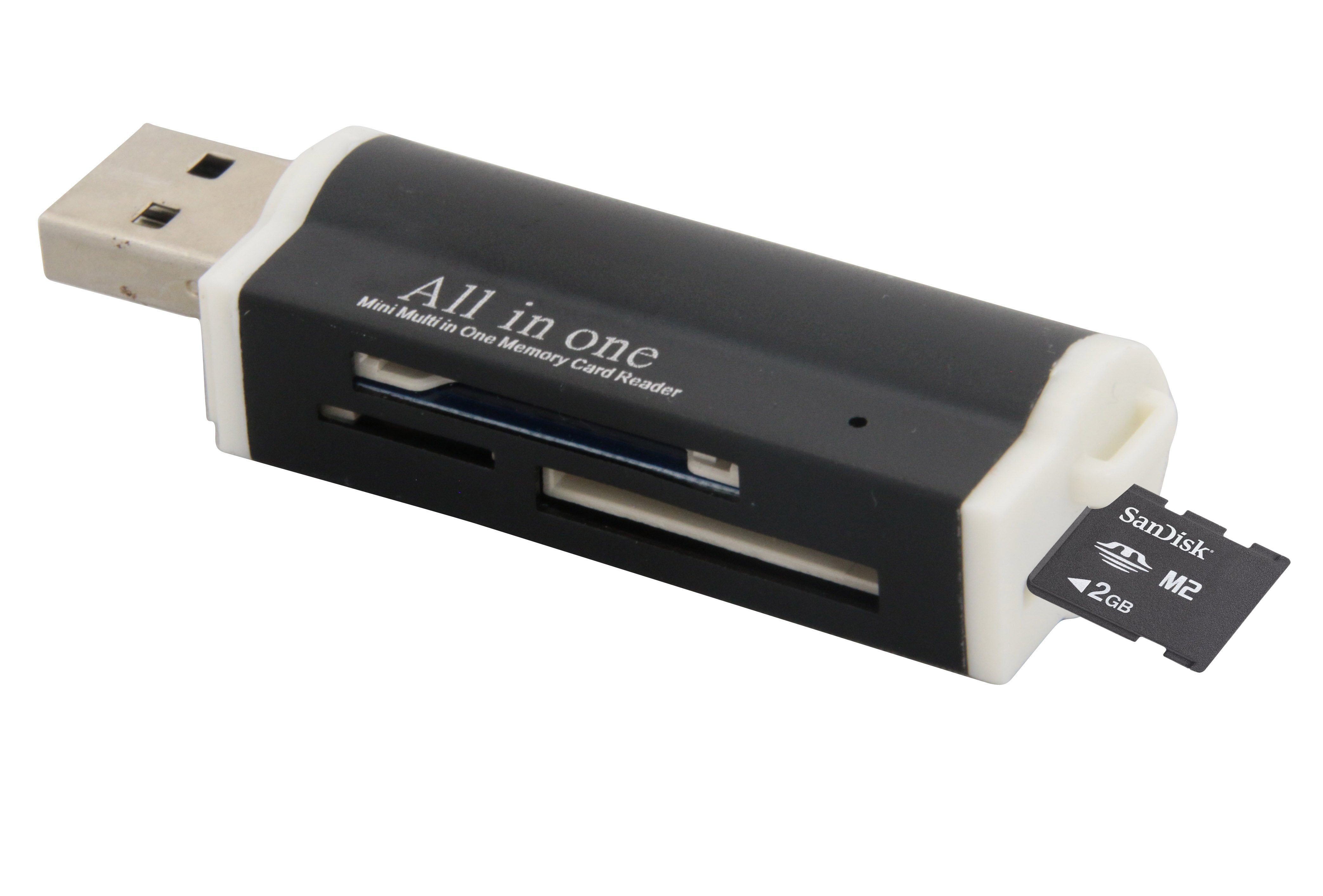 Wozinsky USB Kartenleser für SD/Micro SD/M2/M2PRODUO USB Multi Adapter Speicherkarte