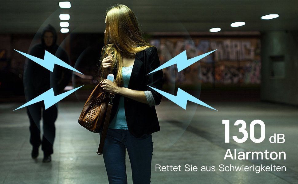 Inateck 3er-Pack 130 DB Persönlicher Alarm Taschenalarm Alarmanlage