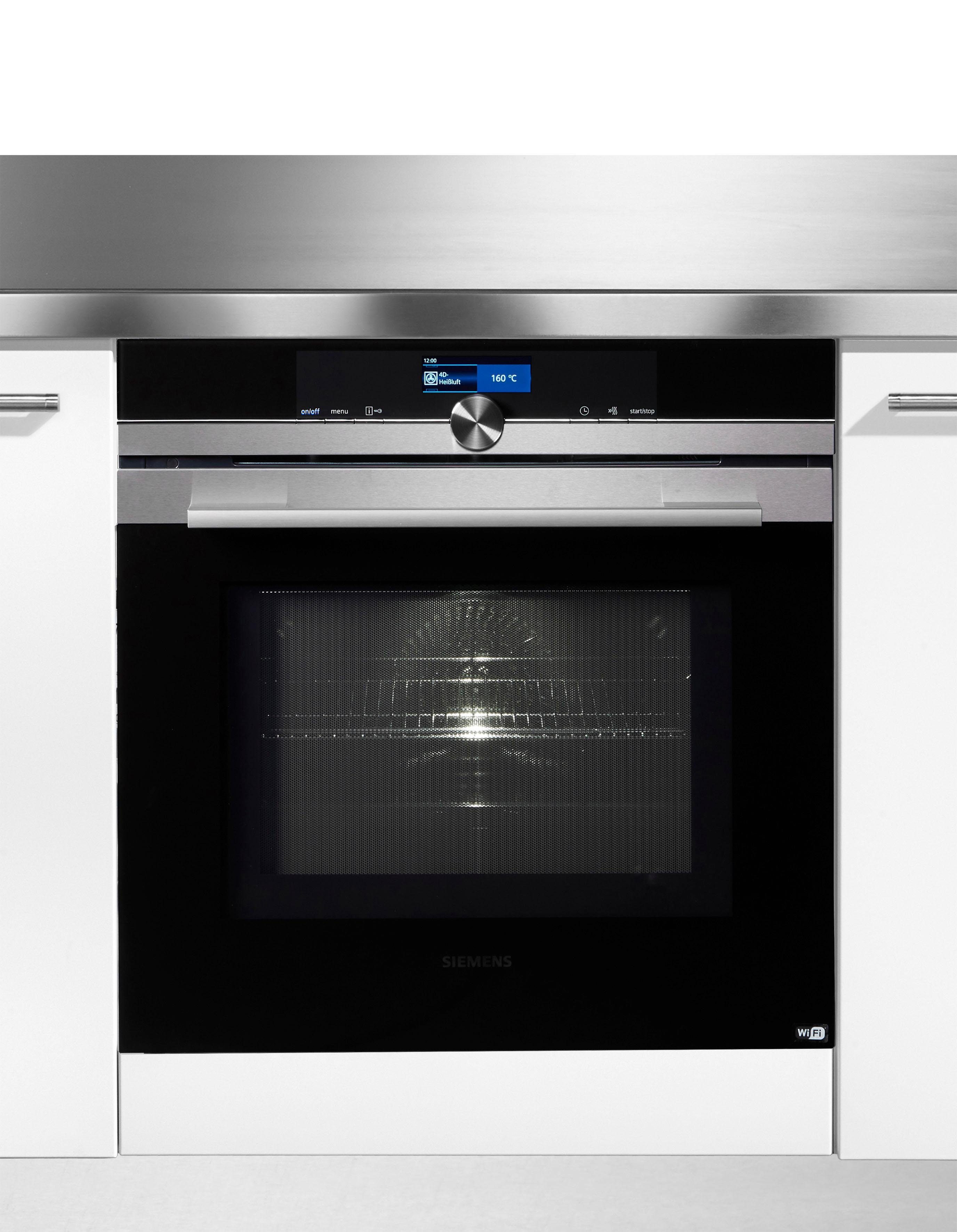 SIEMENS Pyrolyse Backofen iQ700 HM676G0S6, mit 1-fach-Teleskopauszug, Aqua-Reinigungsfunktion, mit 4D-Heißluft