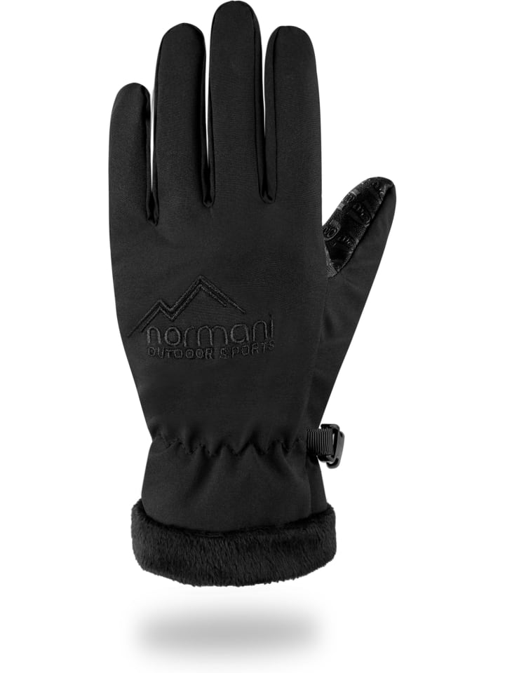 Normani Outdoor Sports Kinder Softshellhandschuhe Tula in Schwarz günstig kaufen