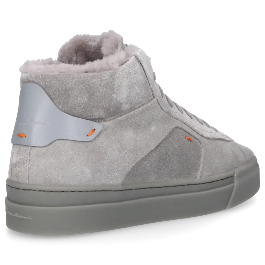 Santoni - Sneaker high 60943 Veloursleder - grau
