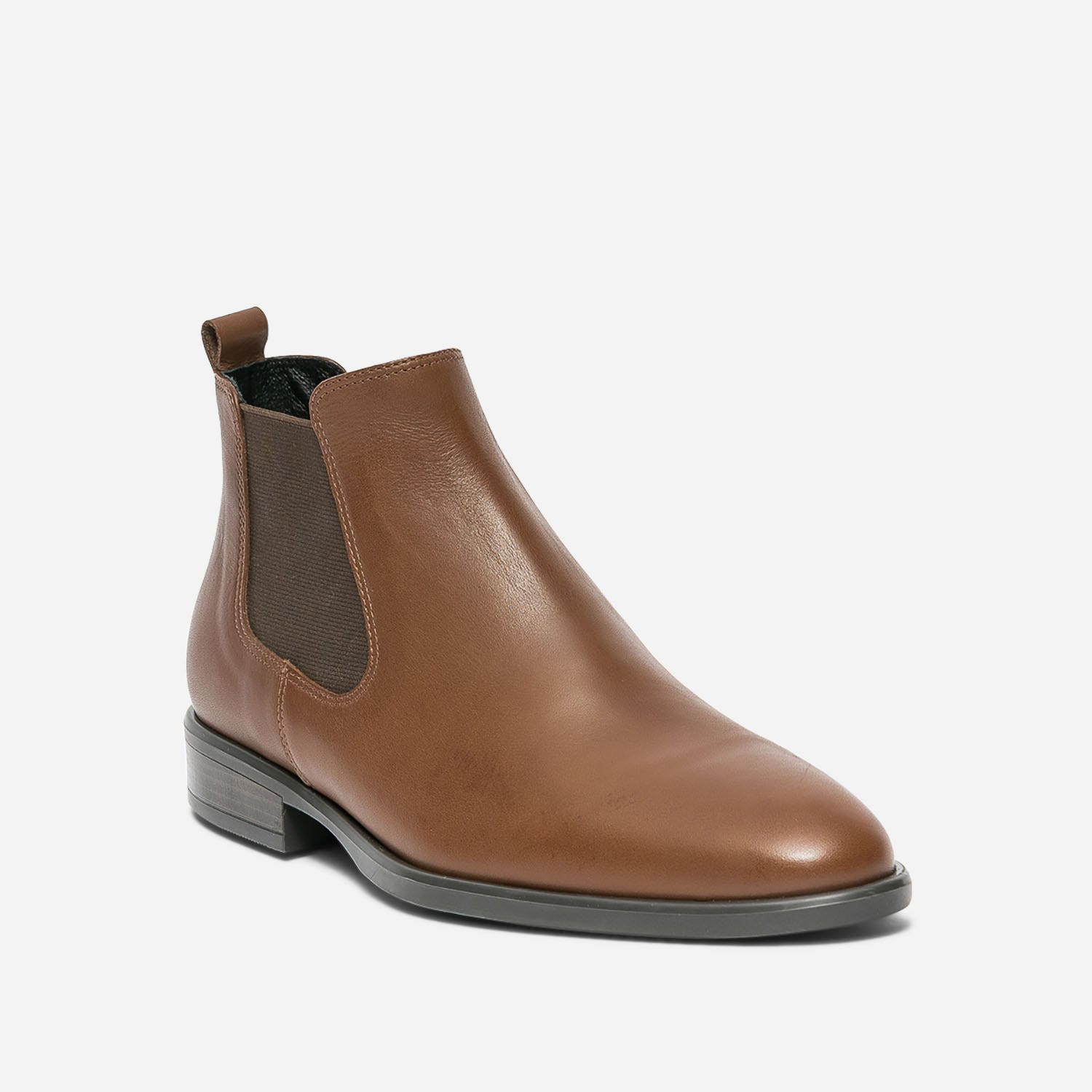 Chelsea boots ERAM FLEX cognac en cuir éco-conçu