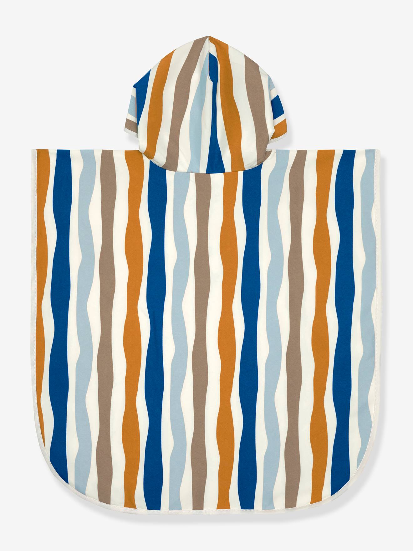 Lässig Kinder Badeponcho mit UV-Schutz LÄSSIG - weiß gestreift