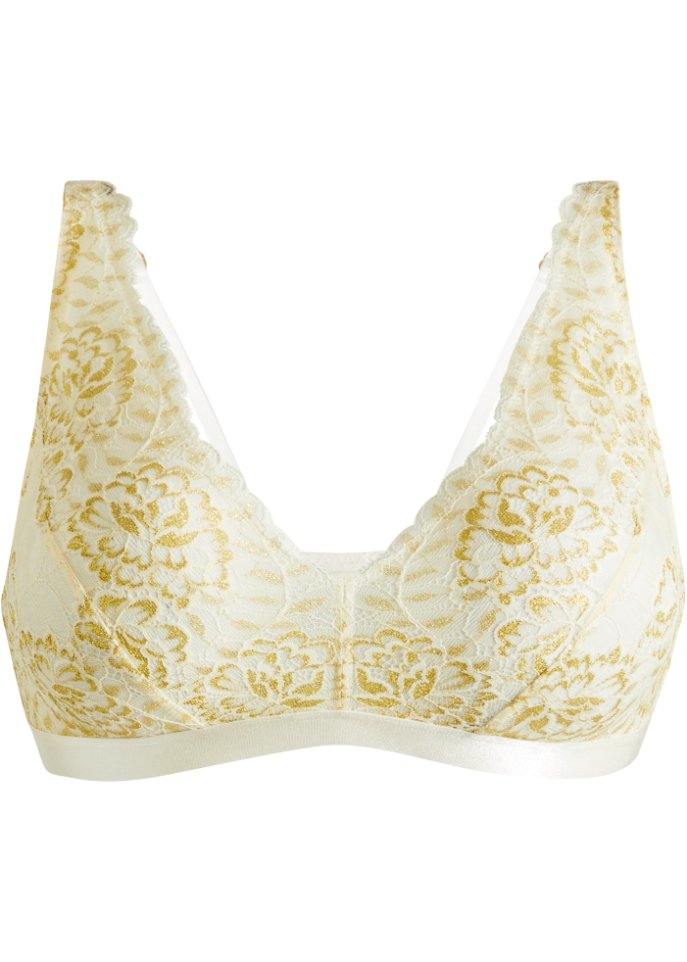 Bralette ohne Bügel mit Lurex Spitze