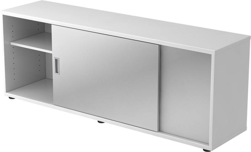 Hammerbacher V1758S/W/SDEAUFB Sideboard Spanplatte 2 Nein 1.600 x 400 x 596 mm Mit Aufbau Weiß