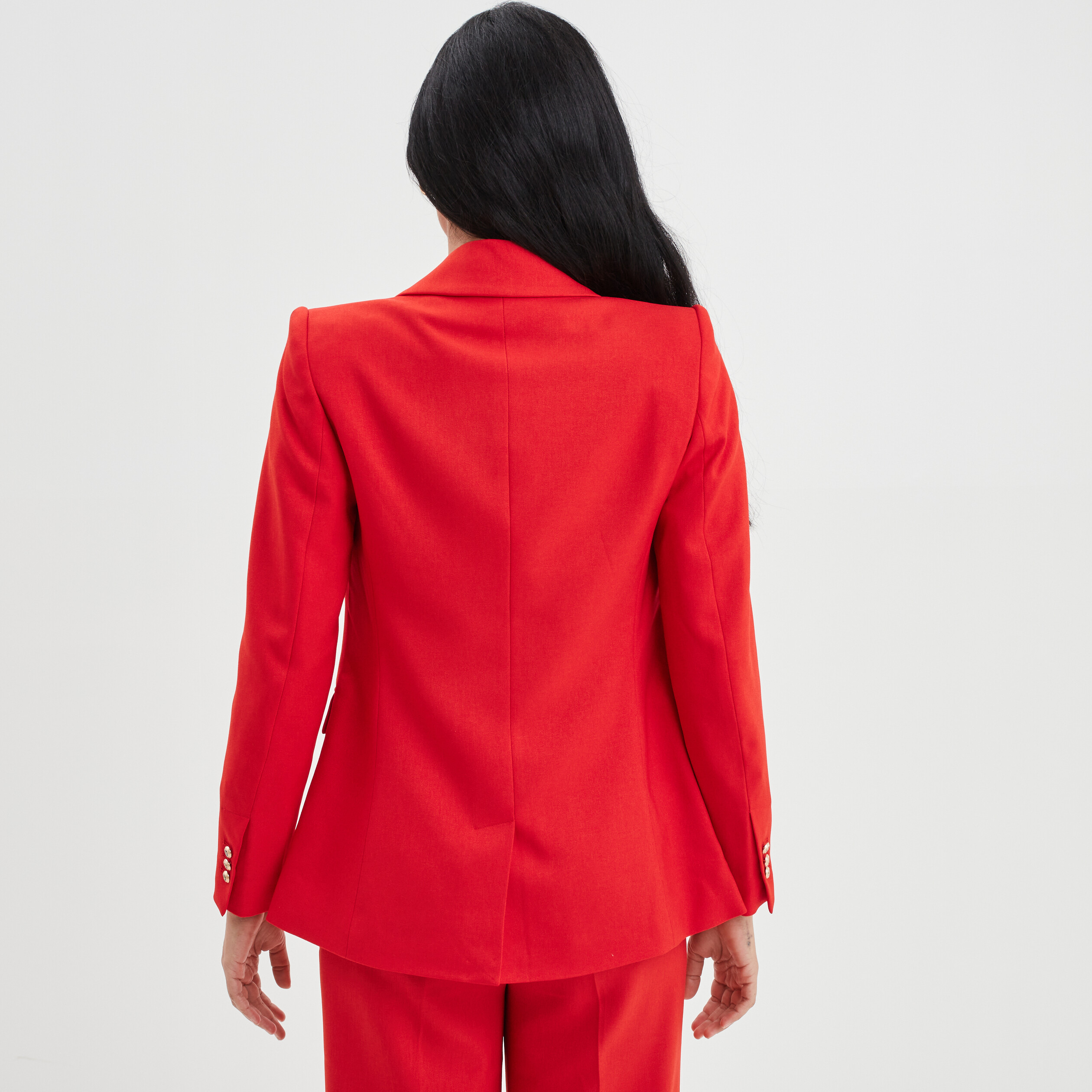 Veste blazer double boutonnage rouge femme | La Halle