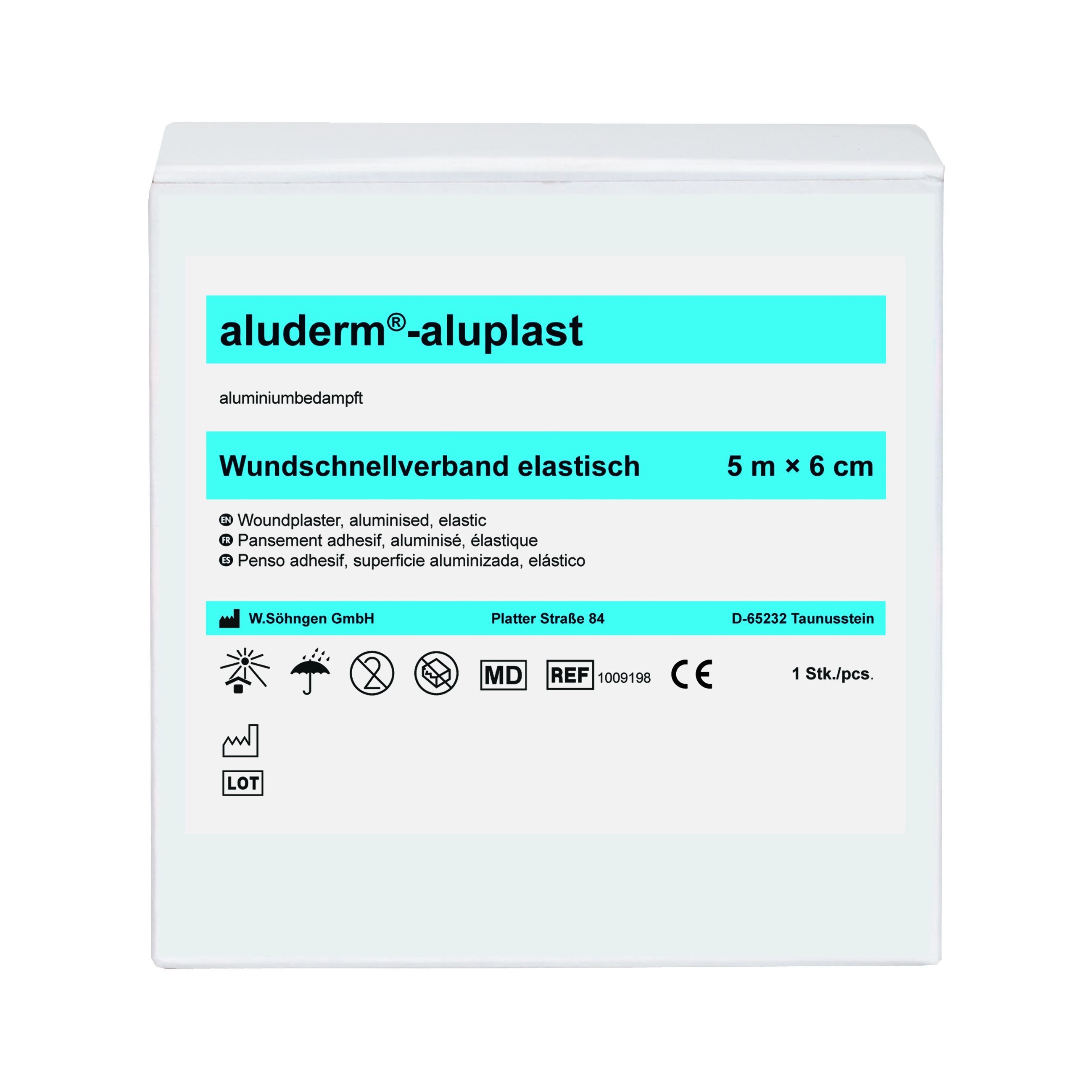 Söhngen Wundpflaster Söhngen Wundpflaster aluderm-aluplast elastisch Größe 5m x 6 cm