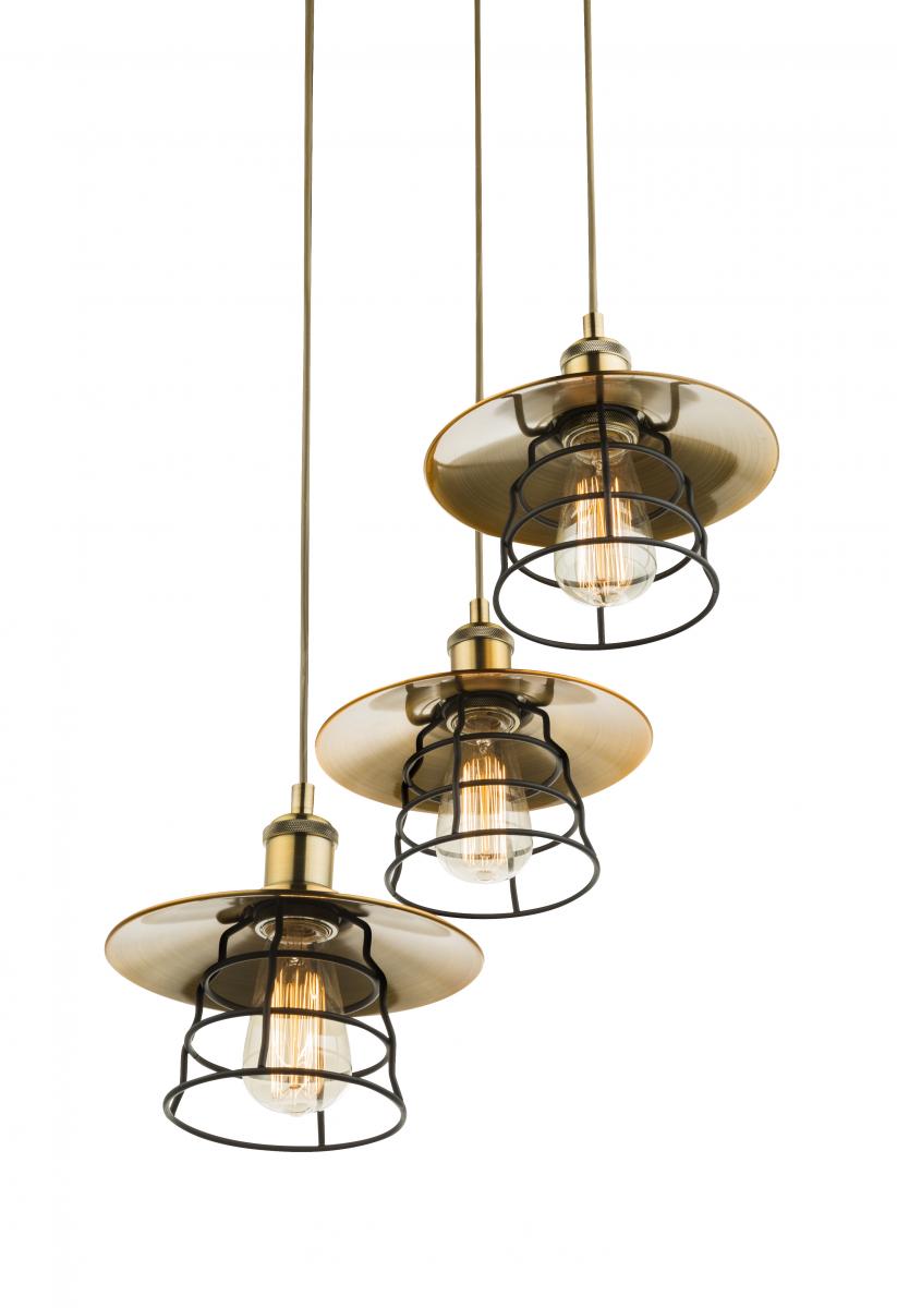 Globo Lighting - VIEJO - Hängeleuchte Metall bronzefarben, 3x E27