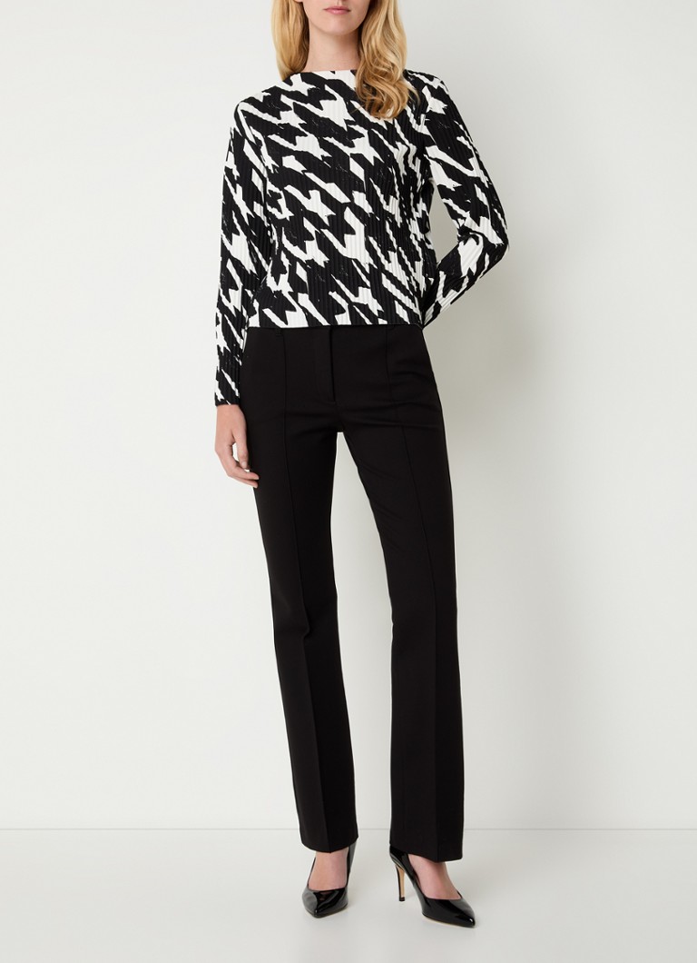 Pantaloni da viaggio a zampa d'elefante a vita alta di Gerry Weber, in tessuto con tasche laterali.