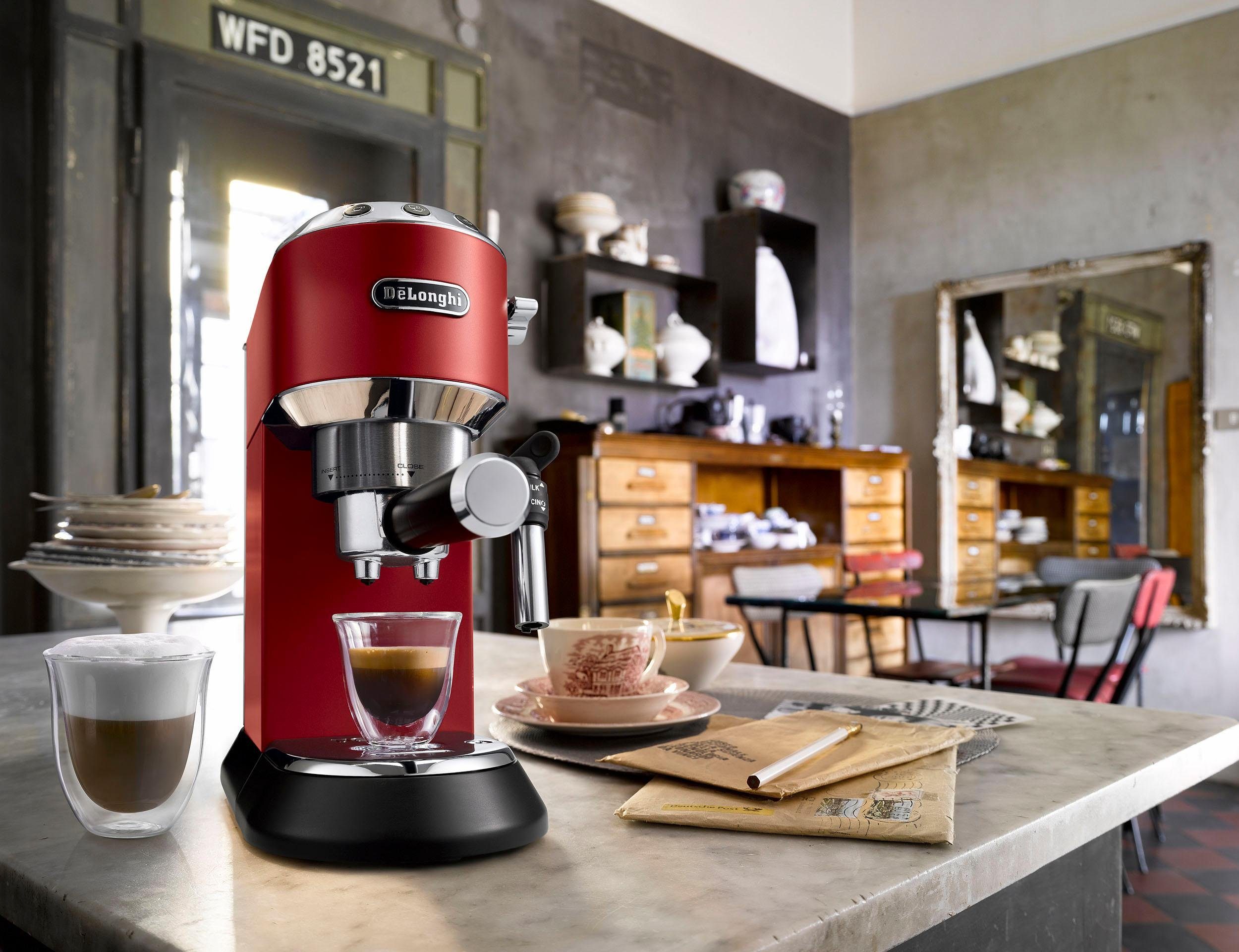De'Longhi Siebträgermaschine Dedica Style EC 685.R, 1350 Watt, 15 Bar