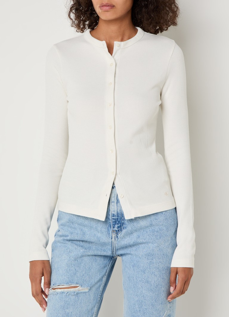 Vestă tricotată elastică cu nervuri Calvin Klein