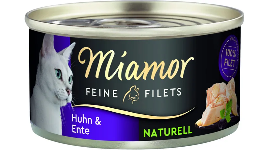 Miamor Katzennassfutter Feine Filets Naturell Huhn & Ente 80 g