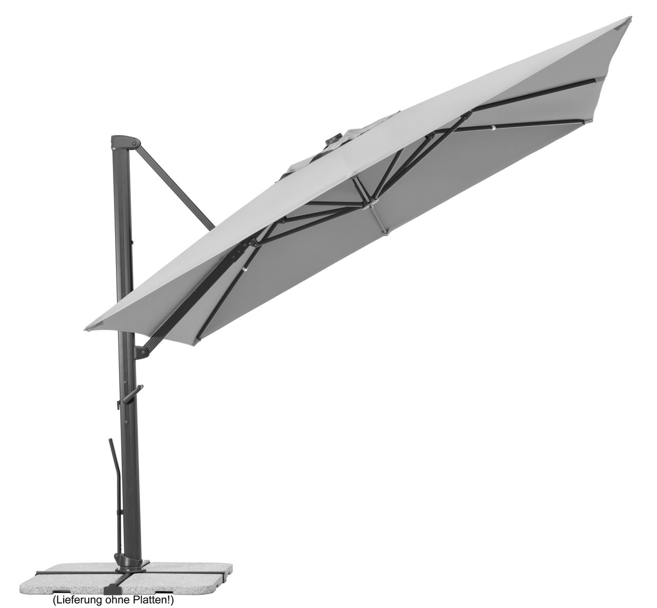 Schneider Schirme Schneider Ampelschirm RHODOS SMART, ca. 300 x 300 cm, silbergrau