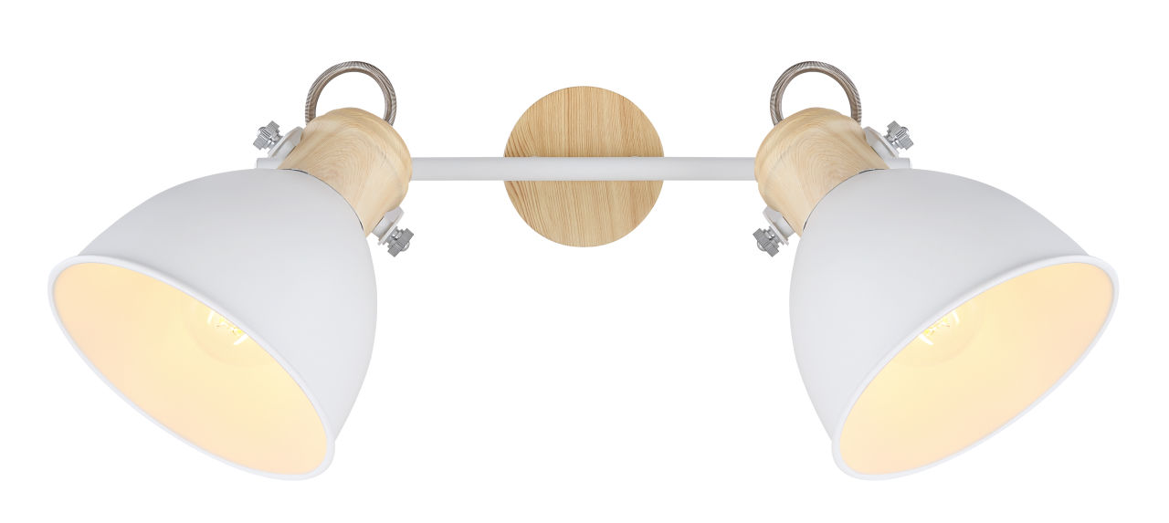 Globo Lighting - WIHO - Strahler Metall weiß, 2x E27