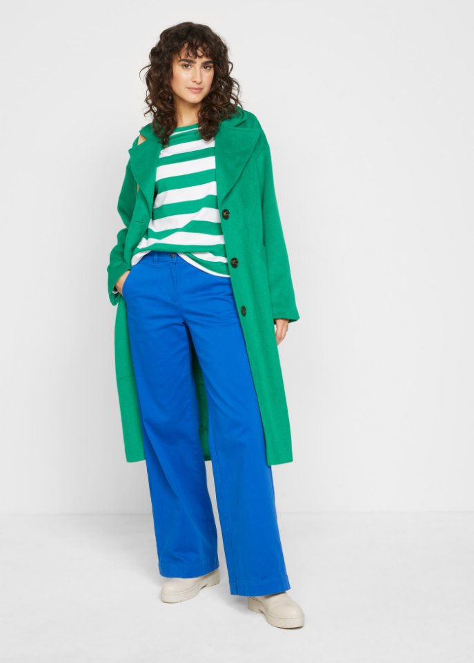 Weite Twillhose aus Bio-Baumwolle