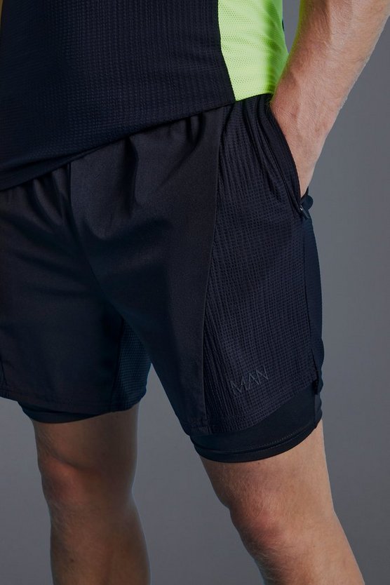 Man Active Colorblock 2-in-1 Shorts