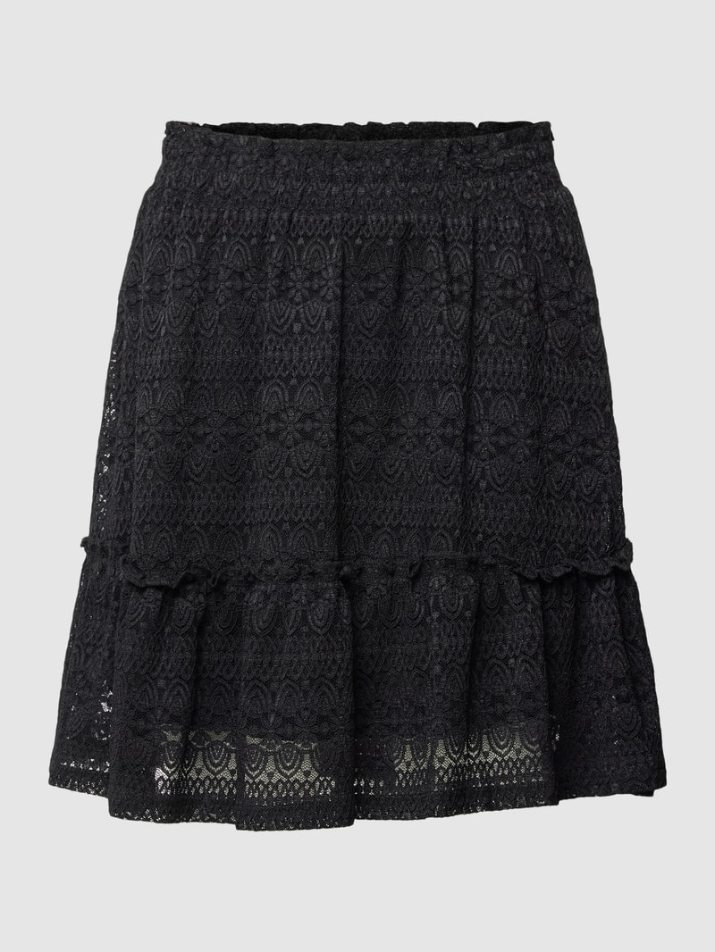 Minirock mit Strukturmuster Modell 'CHIKKA' in schwarz