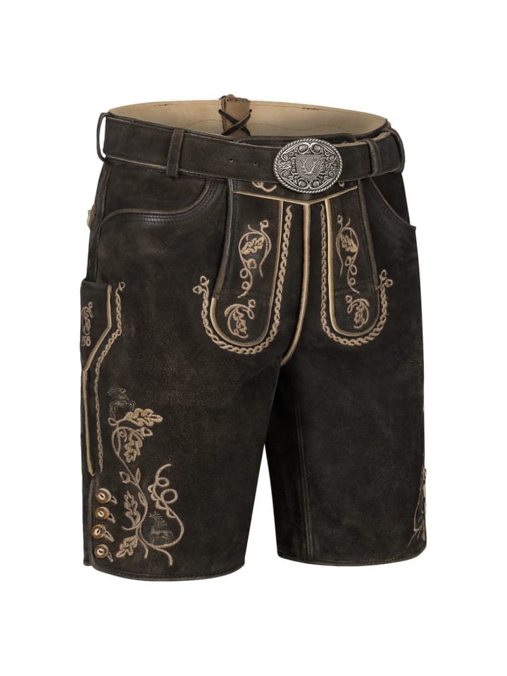 KRÜGER Lederhose Orlando in braun günstig kaufen
