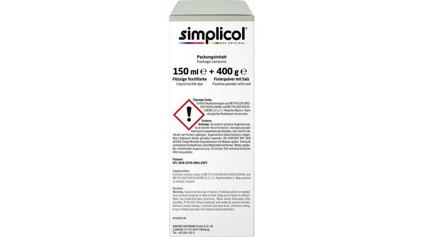 Simplicol Textilfarbe Intensiv Salbei-Grün 150 ml