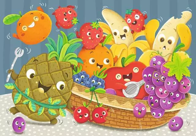 Kinderpuzzle ab 4 Jahren - Freche Früchte - 24 Teile