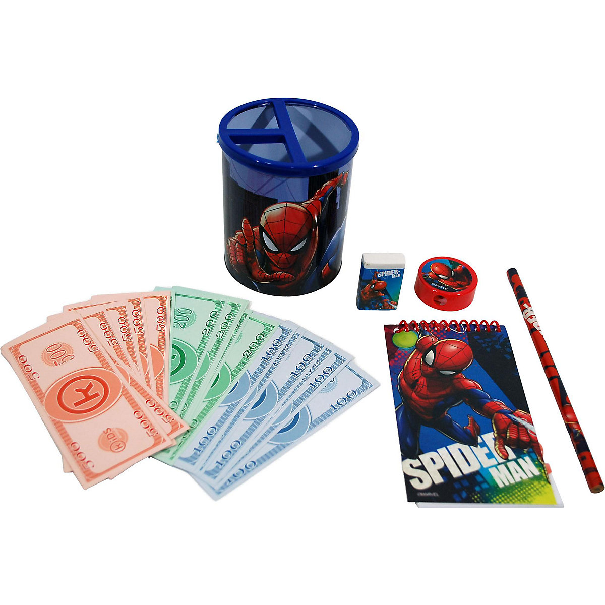 Digitale Spardose Spider-Man, inkl. Stift, Spitzer & Radierer