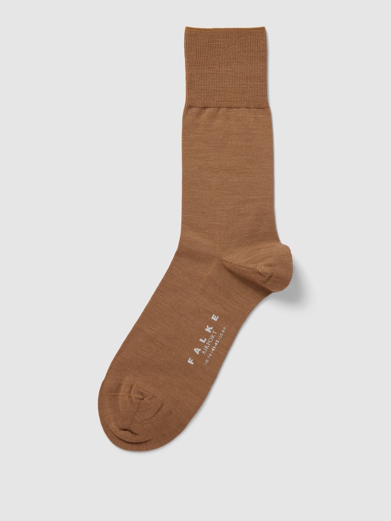 Socken mit elastischem Rippenbündchen Modell 'AIRPORT' in camel