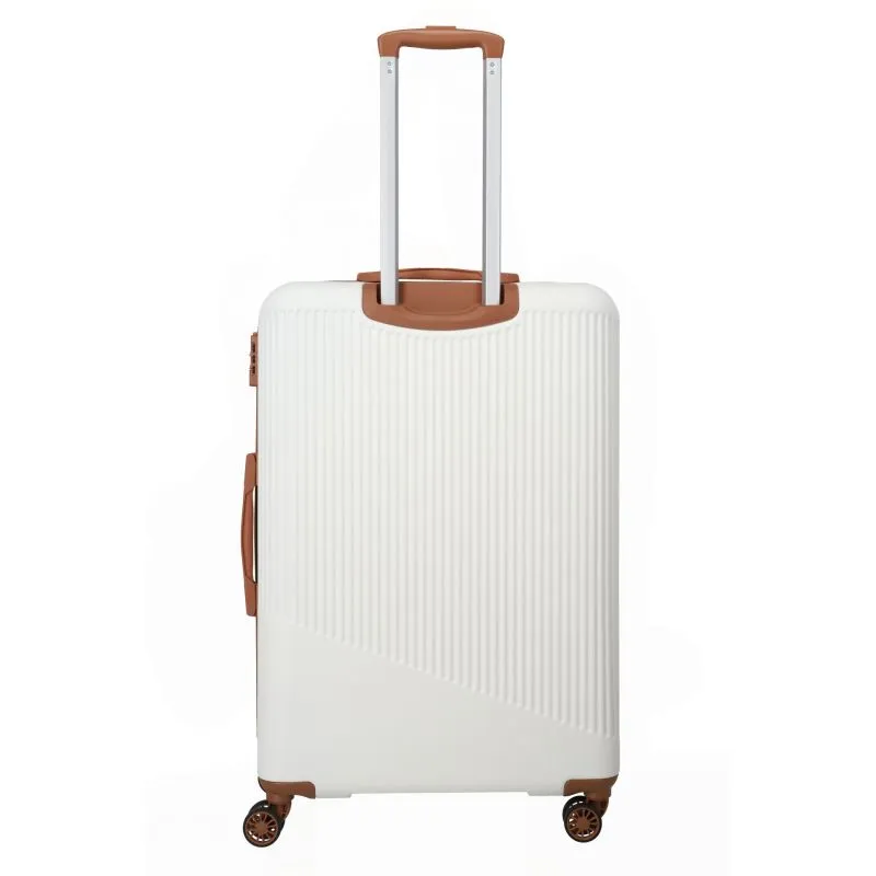 Travelite BALI Trolley mit 4 Rollen Größe L - Weiss\/Cognac