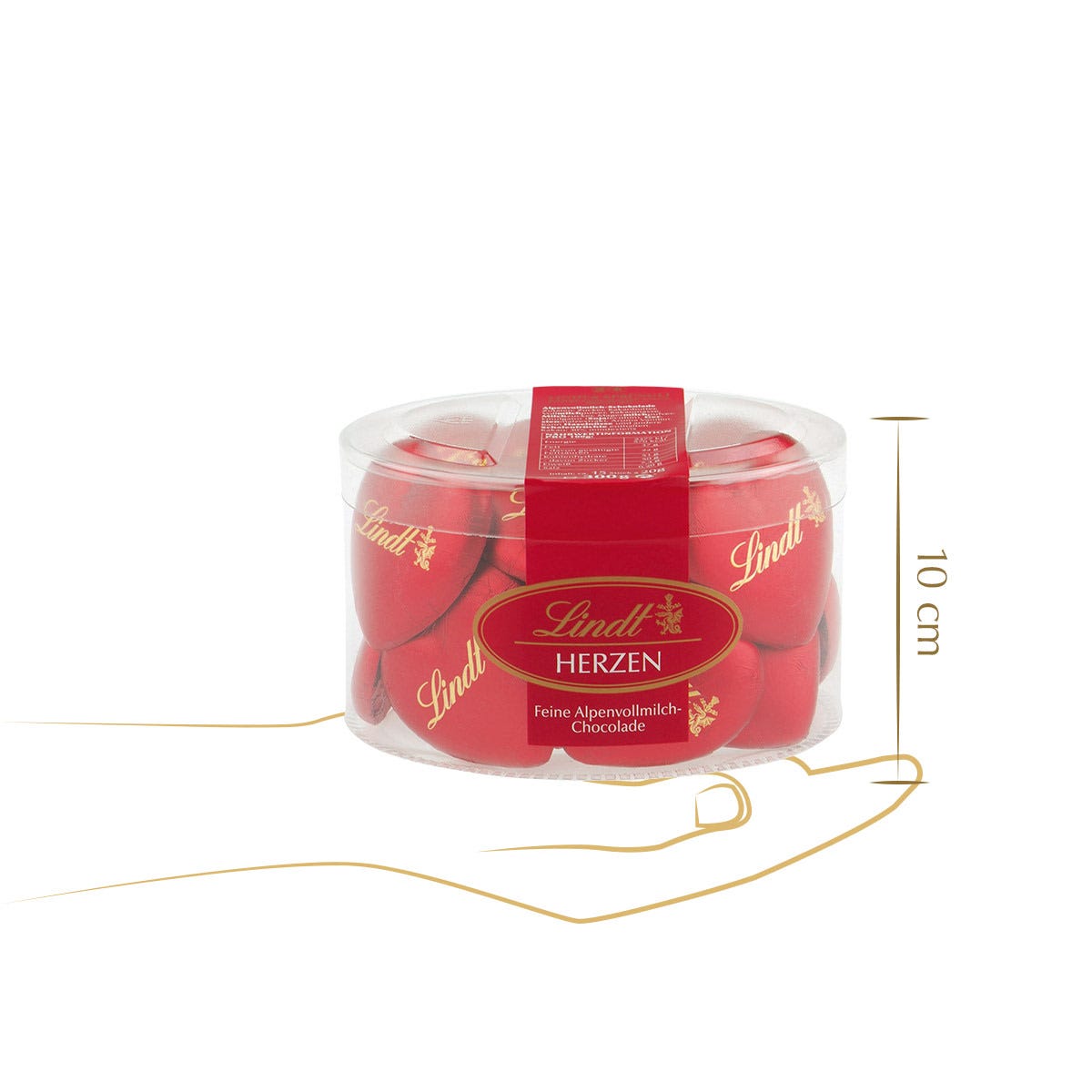 Schokoladenherzen Rot Köcher, 300g